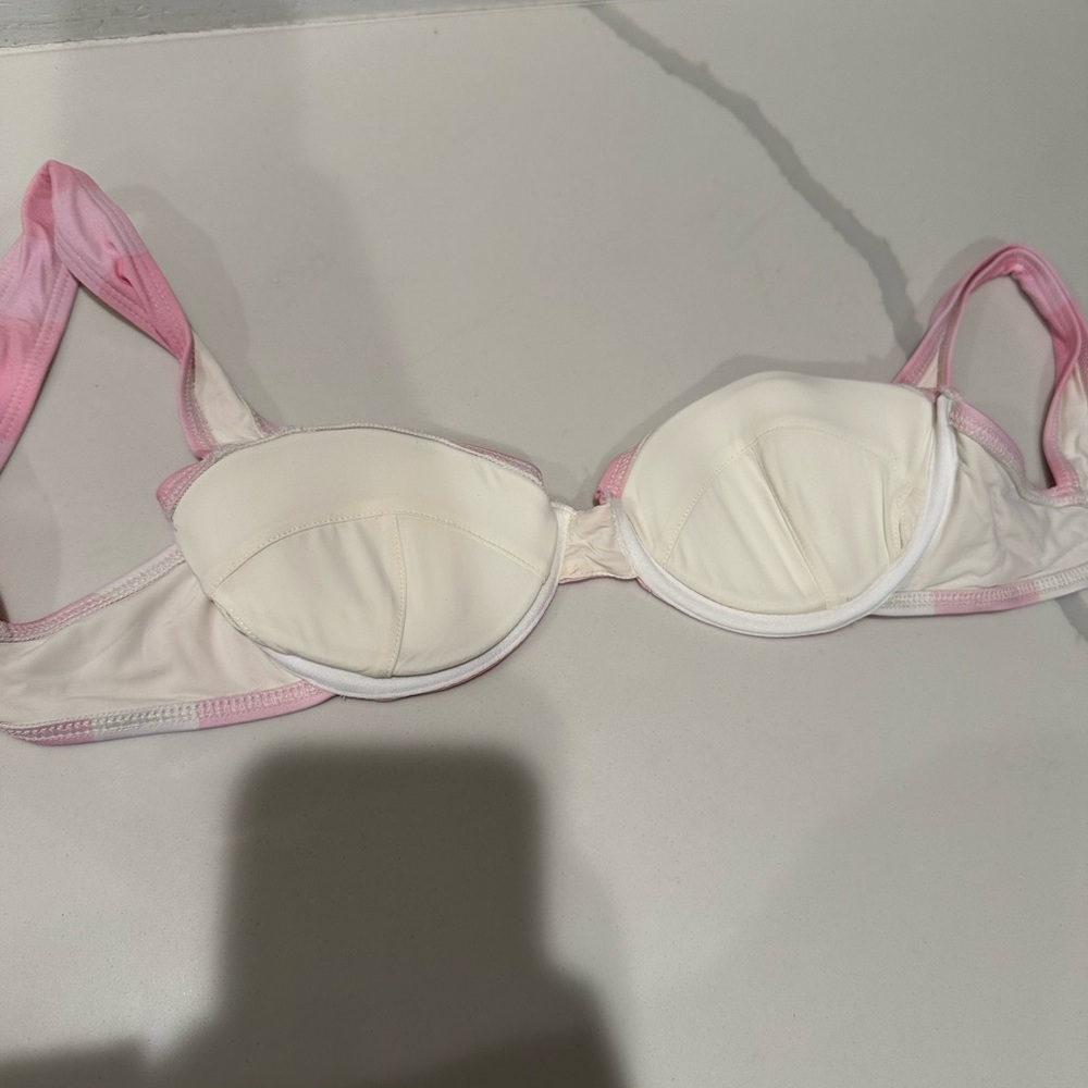 Solid & Striped Pink Plaid Gingham Underwire Biki… - image 2